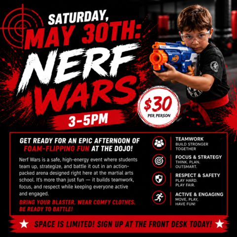 Nerf Wars event at The Martial Arts Training Center